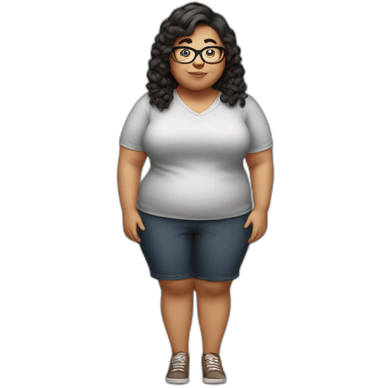 fat nerd girl emoji