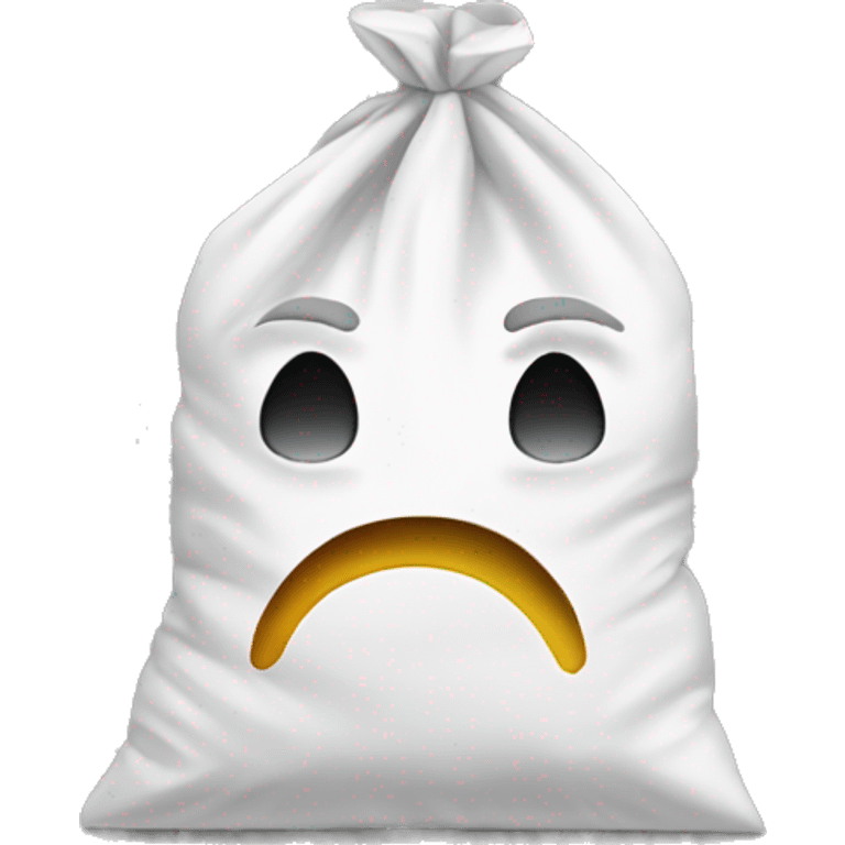 White dust in bag emoji