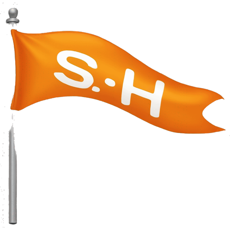 Orange flag with name a letter SRH emoji