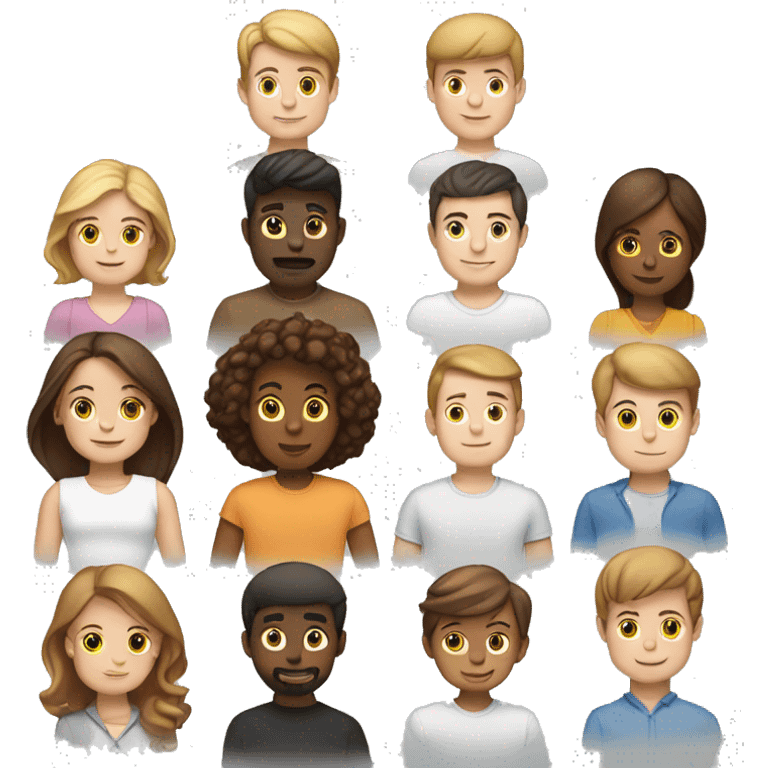 man and woman with 2 boys and 1 girl, 1 white boy, 1 brown boy, and 1 brown girl emoji