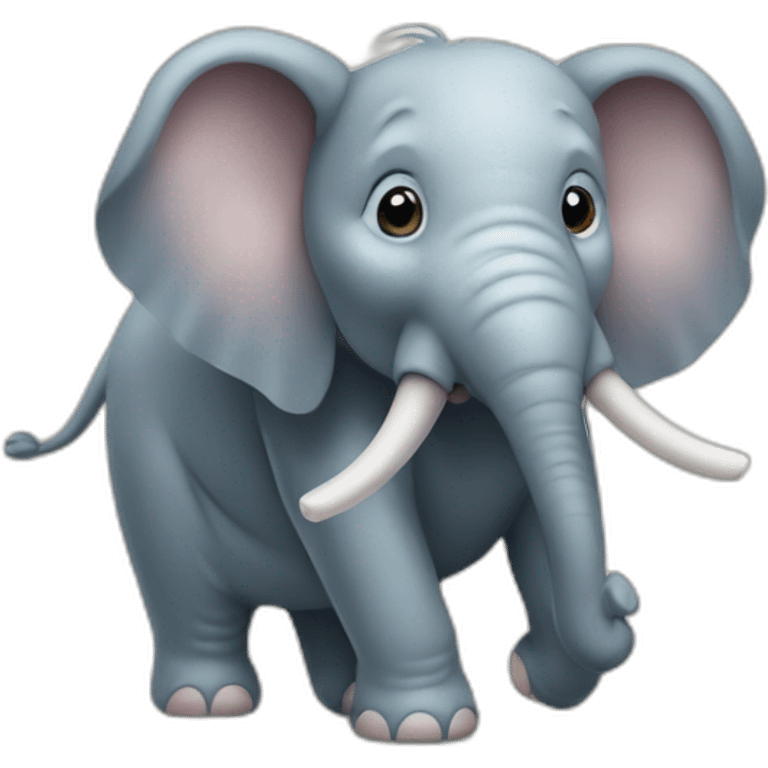 Un éléphant sur une souris emoji