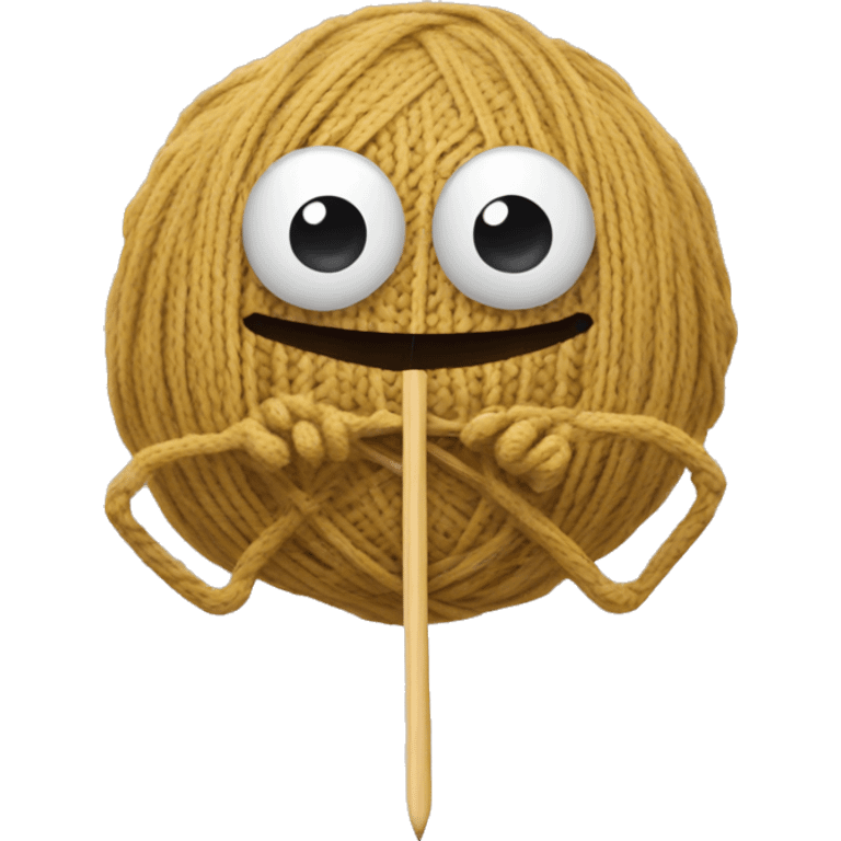 spider holding knitting needles emoji