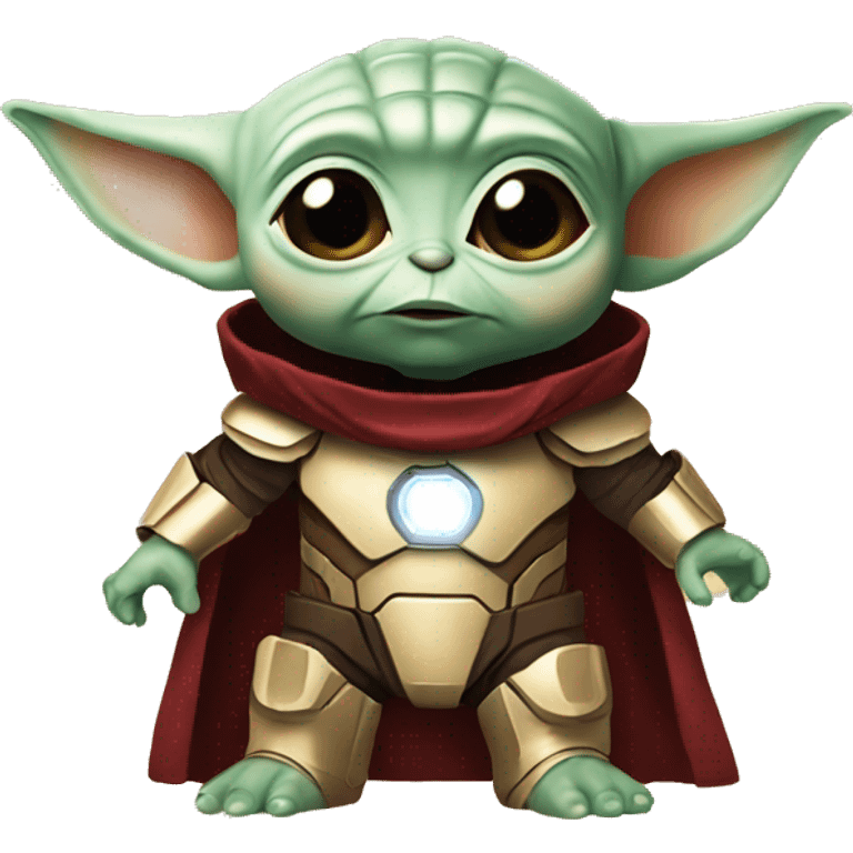 Baby yoda as iron man emoji