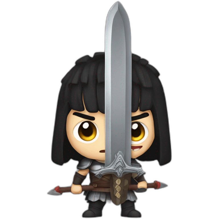 angry berserk guts with large claymore without guard emoji