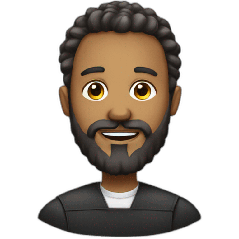 latin pastor with beard and mohican hair style preaching emoji