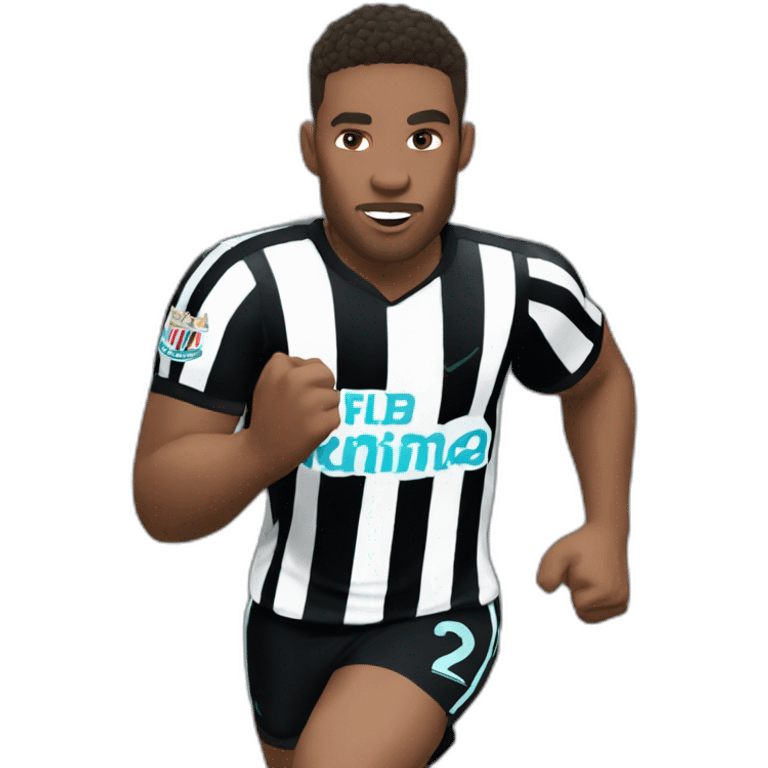 newcastle player running white skin emoji