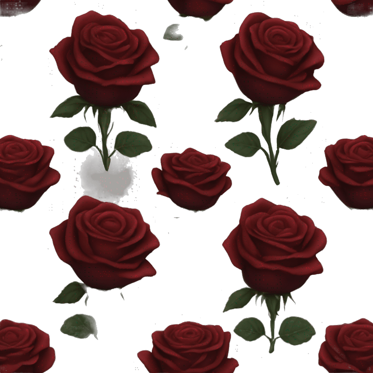 Bouquet of dark red roses gothic emoji