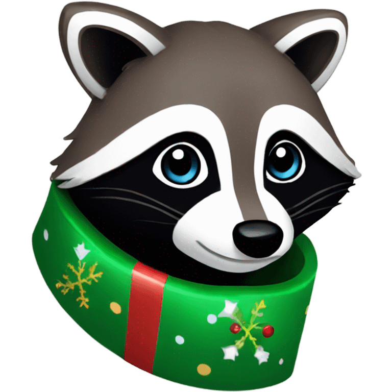 Christmas raccoon  emoji