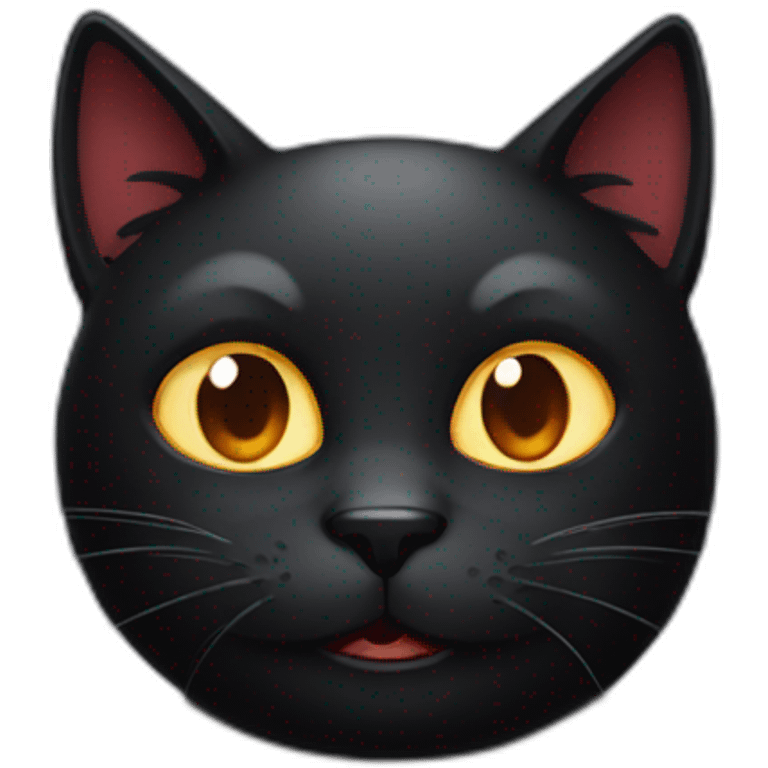 black evil cat emoji