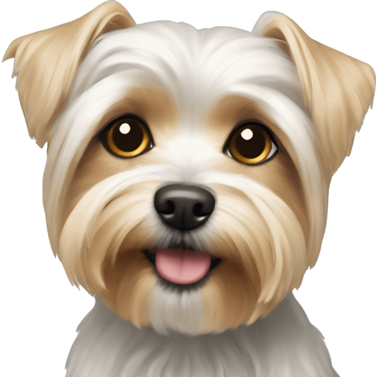 Maltese Yorkie mixed dog emoji