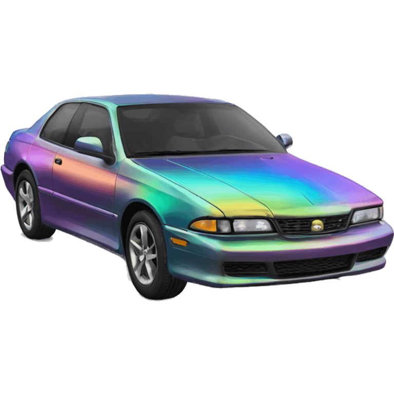 Holographic oil slick rainbow oilslick car emoji