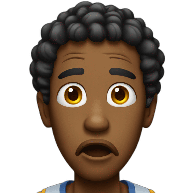 Shocked black guy emoji