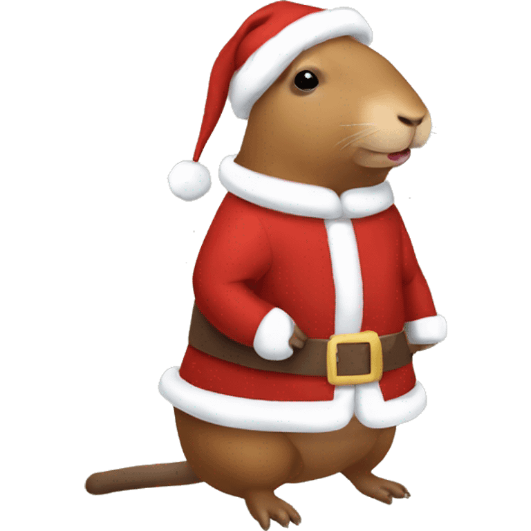 Capibara vestido de santa claus emoji