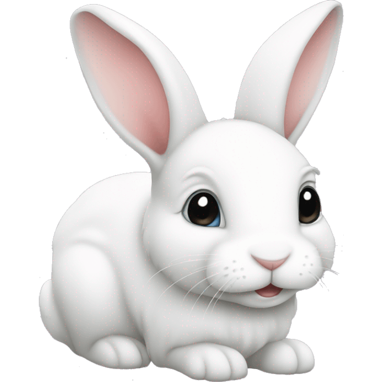 Cute white bunny emoji