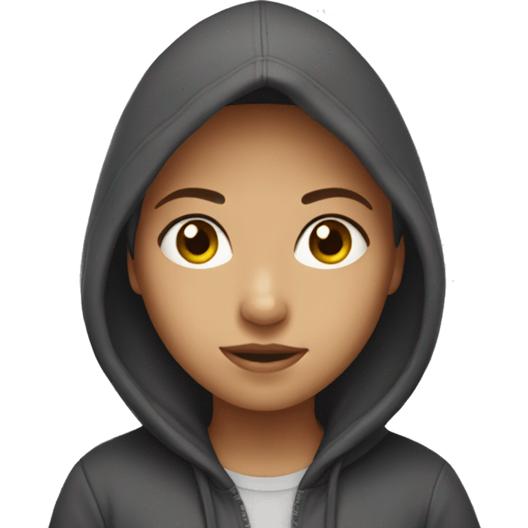 girl with hoodie emoji