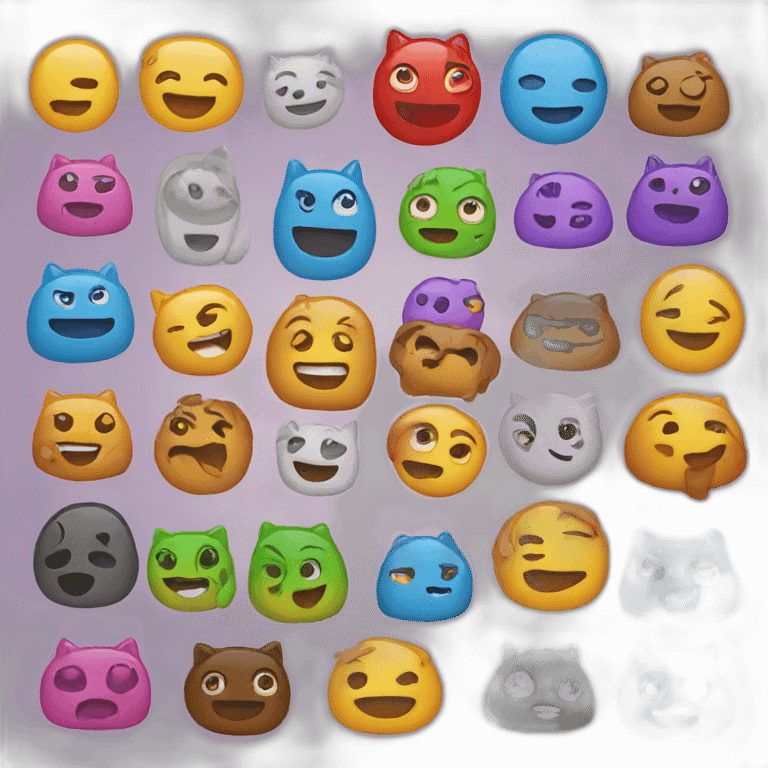 Chat multicolores emoji