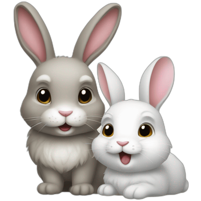 Rabbit and rabbit emoji