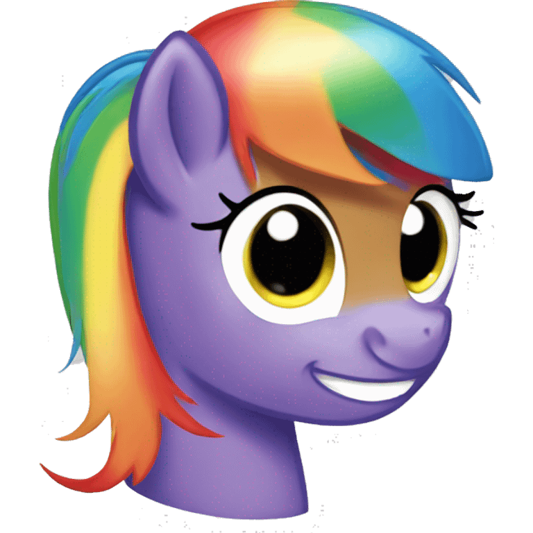 my little pony rainbow effect emoji