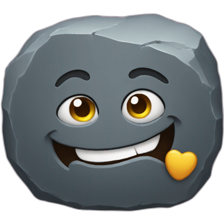 happy funny rock emoji