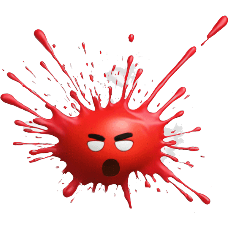 Red paint splash splatter  emoji