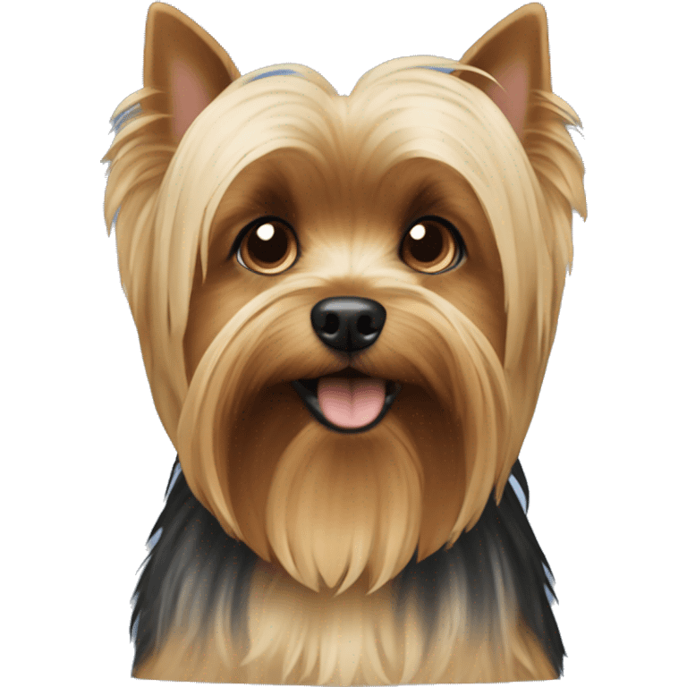 The dog is a Yorkshire terrier emoji