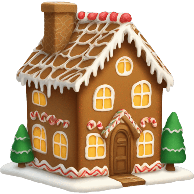 cozy gingerbread house  emoji