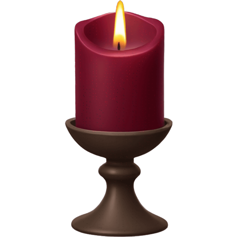 Burgundy candle emoji