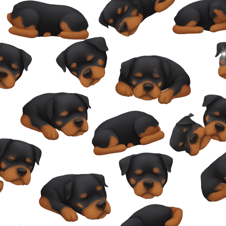 Rottweiler sleeping emoji