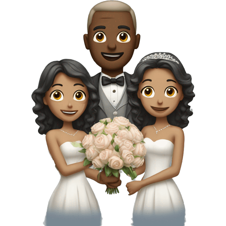 A man married to two women. emoji