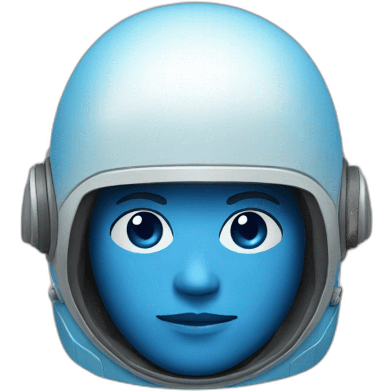 Head spaceman blue helmet emoji