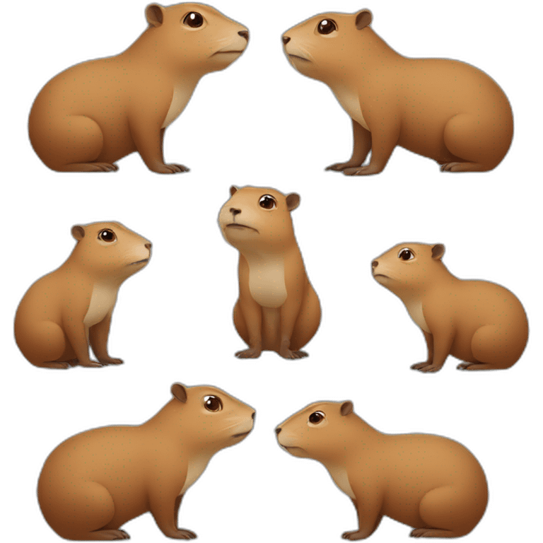 Capybara girl confused emoji