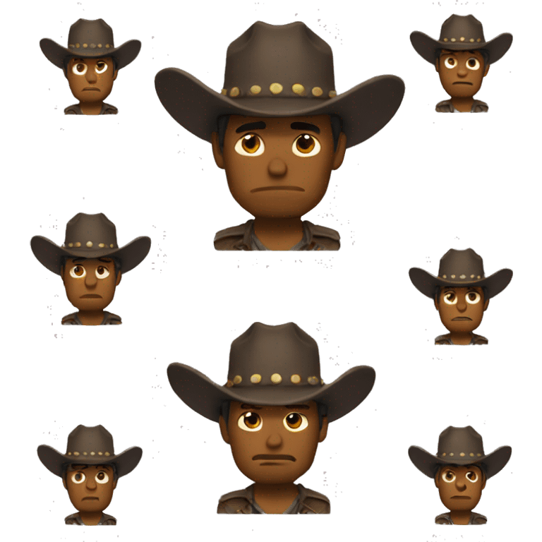 Sad cowboy  emoji