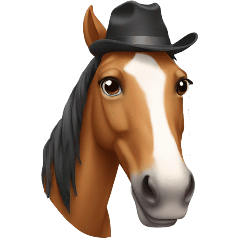 horse wearing a hat emoji