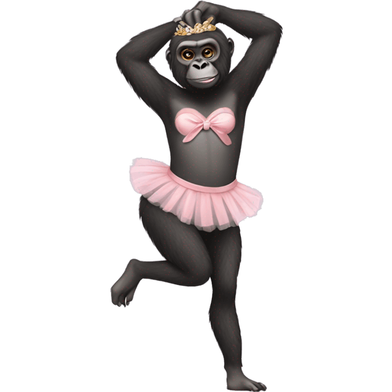 Gorilla with ballerina costume  emoji