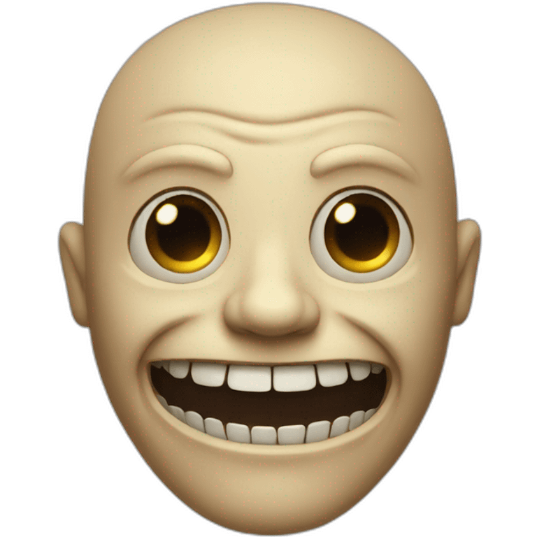 Scary creepy smile man emoji