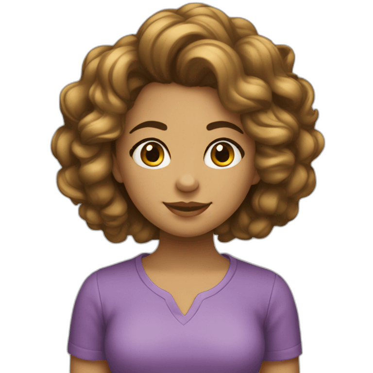 Menina de cabelo liso branquinha emoji