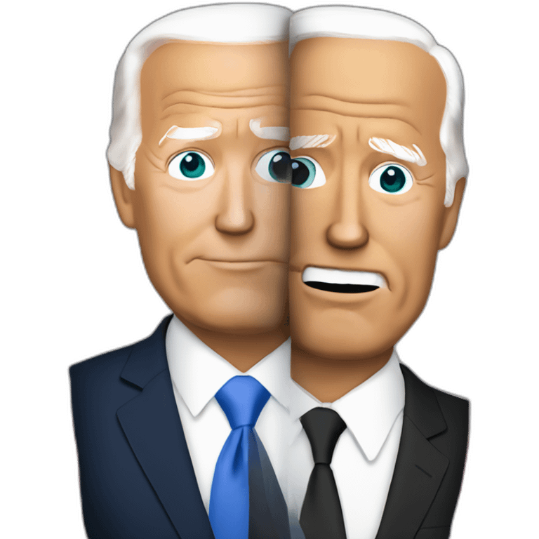 Trump biden shoulder to shoulder emoji