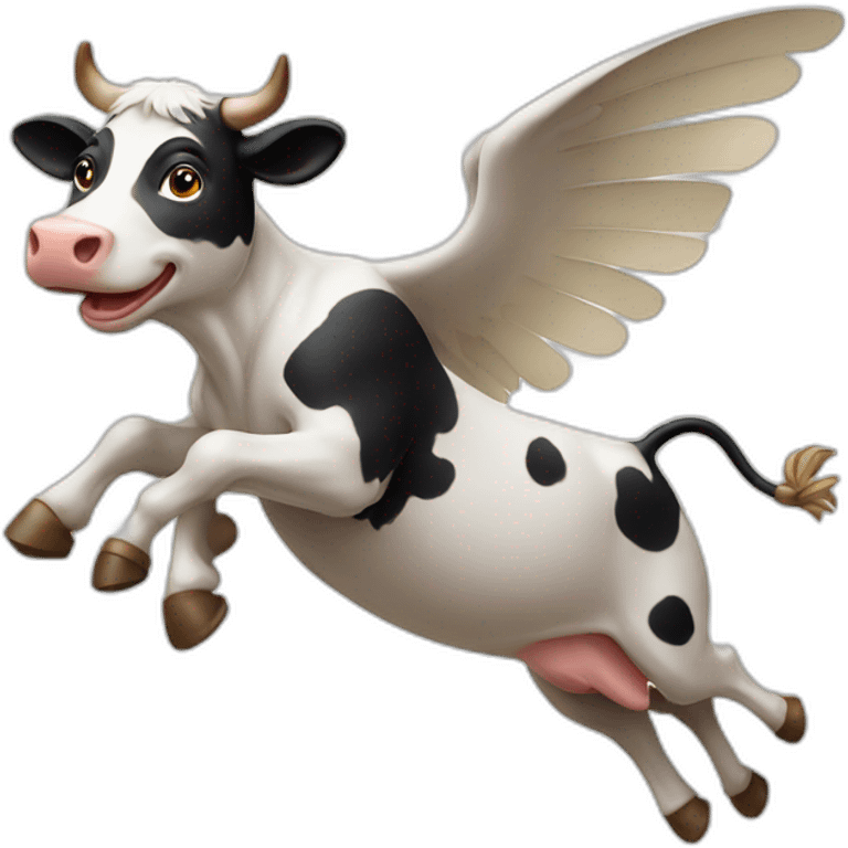 Flying cow emoji