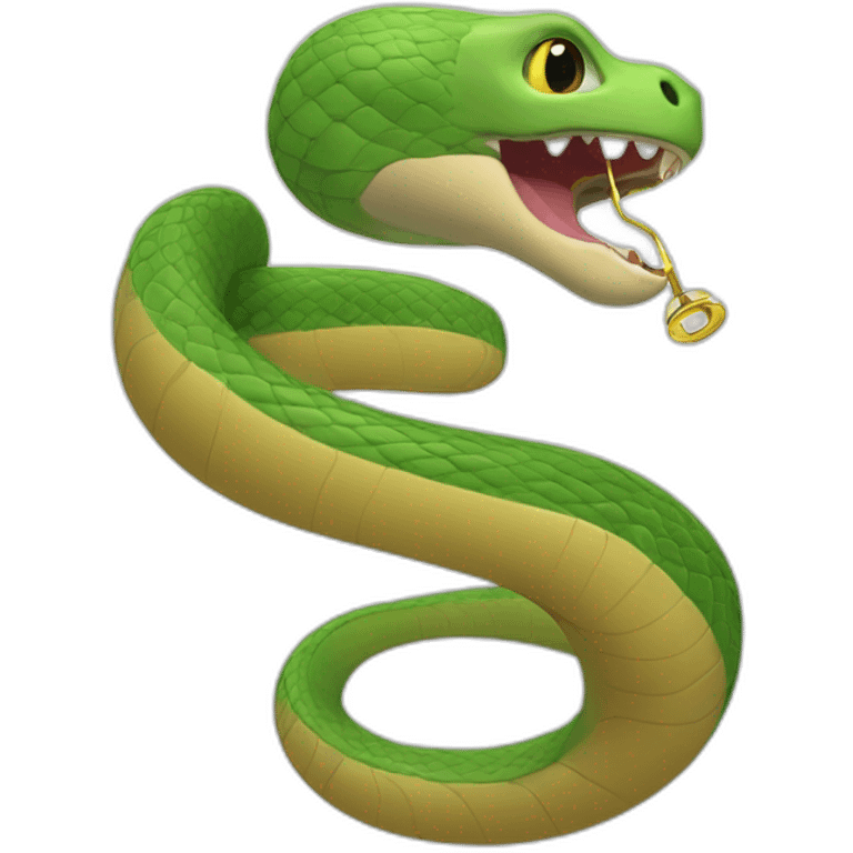 A snake wearing a hearing aid emoji