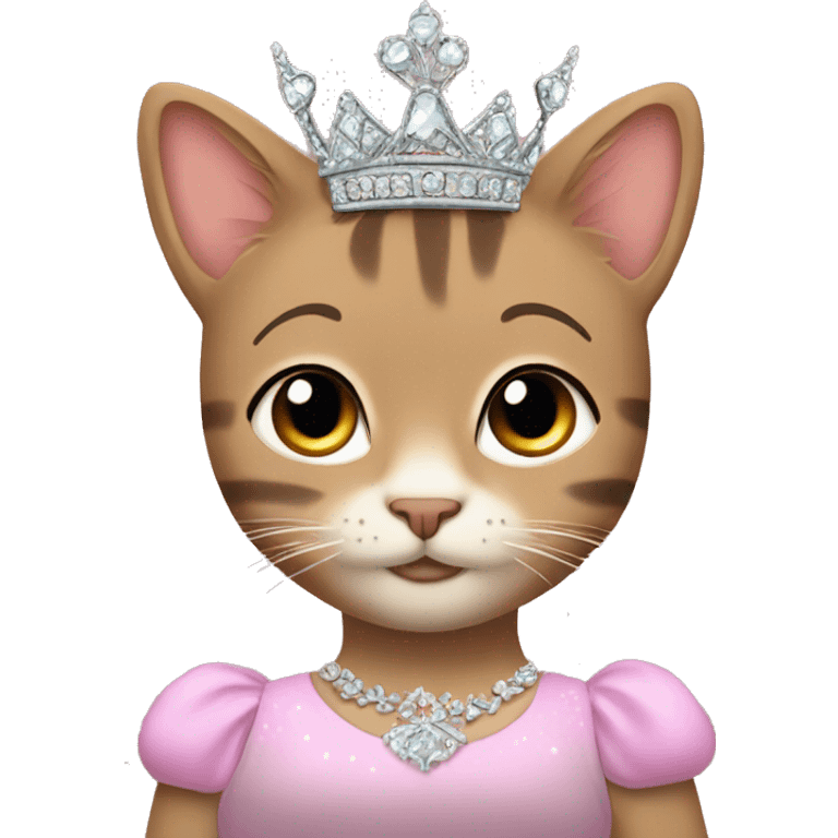 tabby with a princess tiara emoji