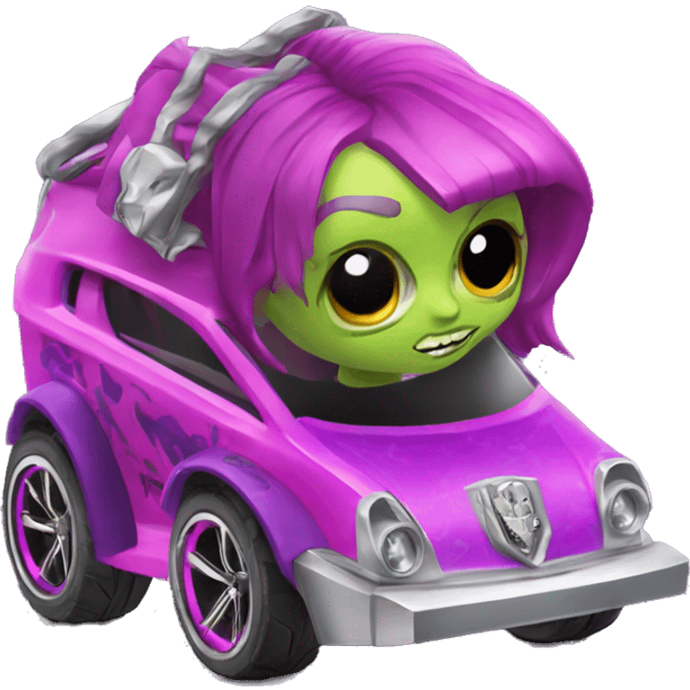 Hot wheels monster high Ghoul Mobile sports car emoji