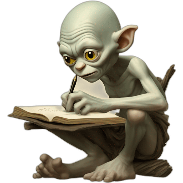 gollum writing emoji