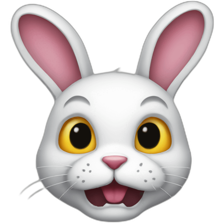 evil rabbit emoji