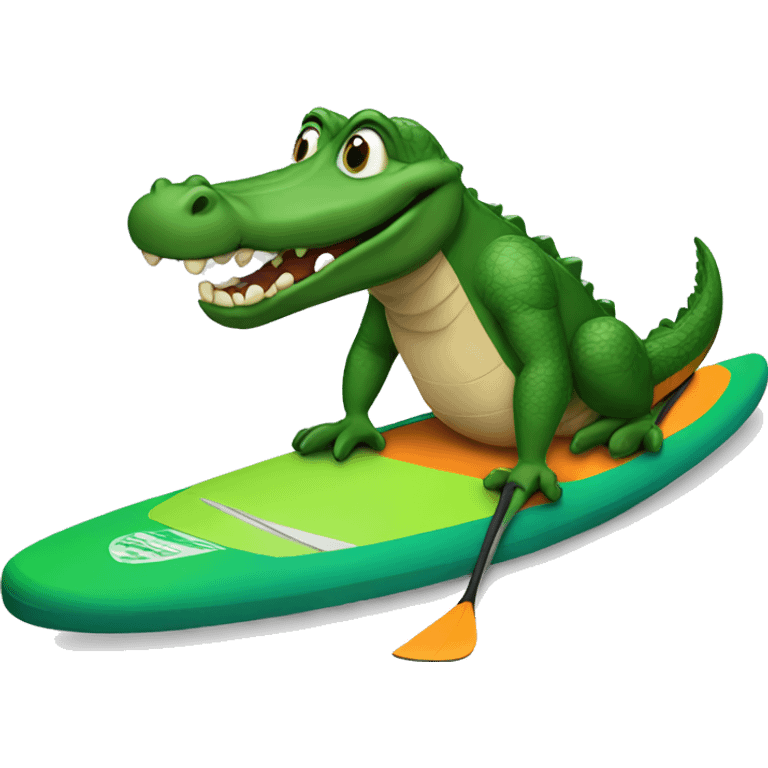 Gator eating paddleboard emoji