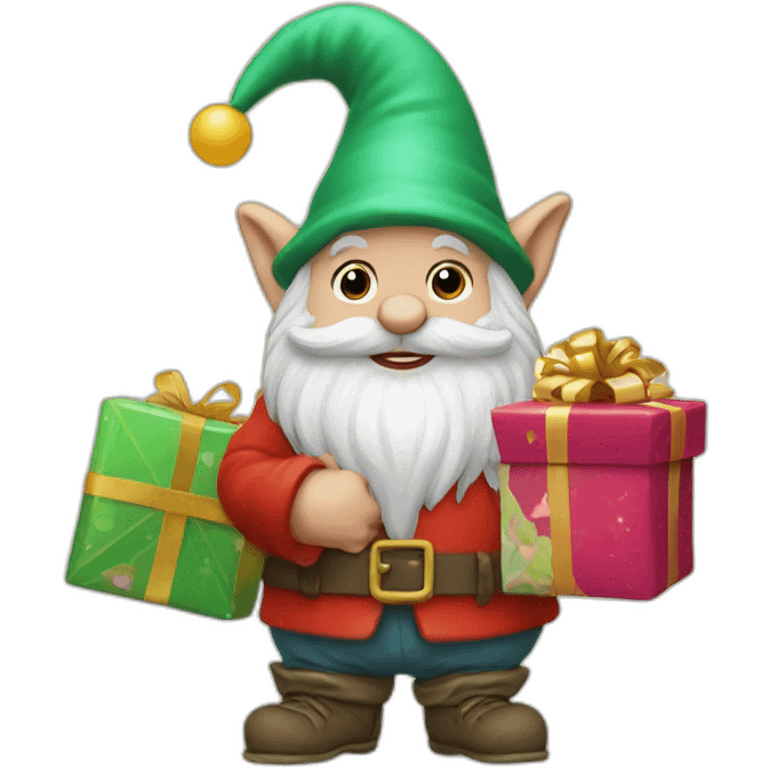 gnome with gifts emoji