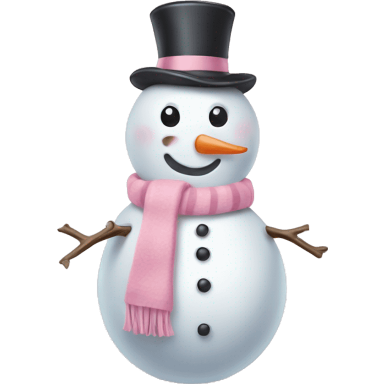 cute light pink snowman emoji