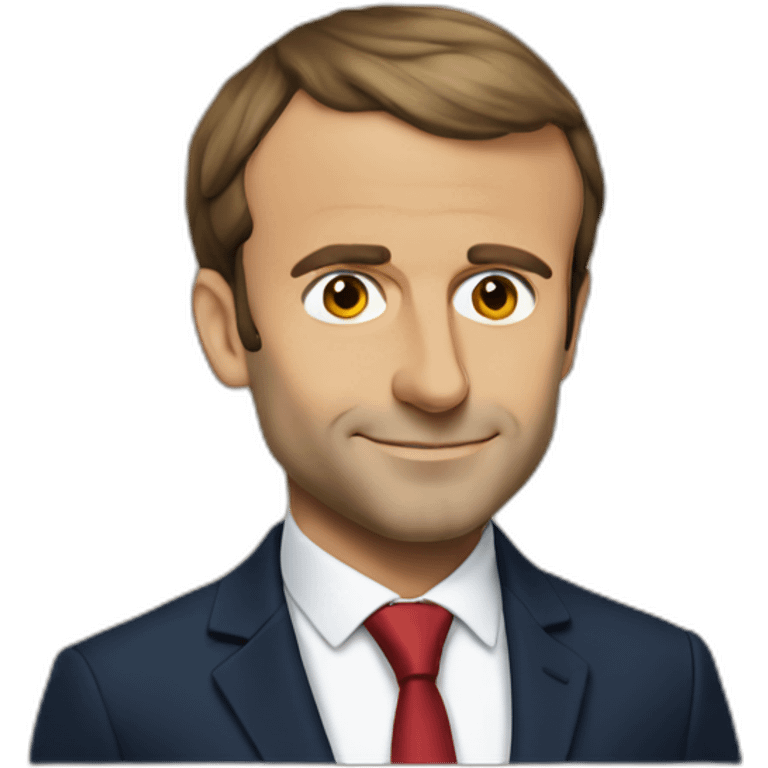 Emmanuel Macron comme un roi emoji