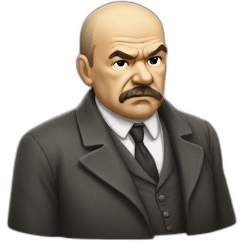 Lenin clutches his head in shock emoji