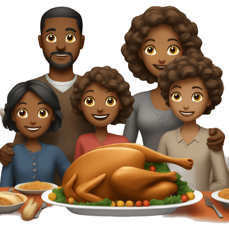 Family at Thanksgiving  emoji