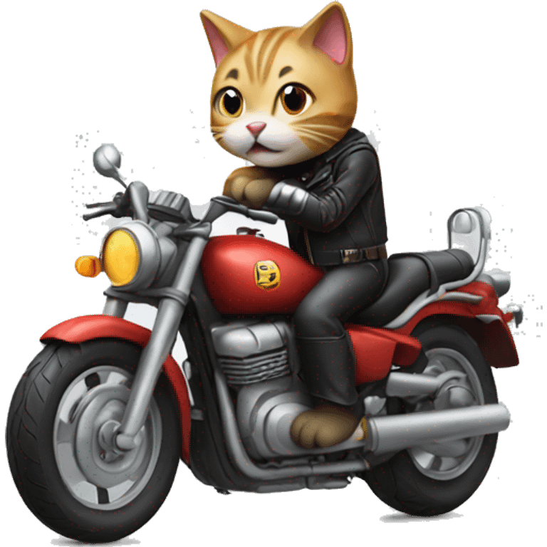 cat on motorcycle emoji